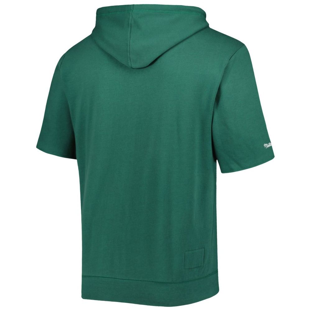 Green Bay Packers Washed Short Sleeve Pullover Hoodie - Green Hoodies