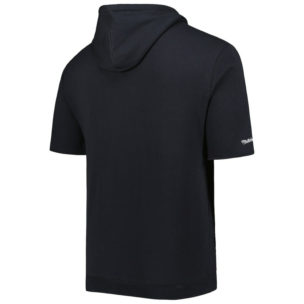 Las Vegas Raiders Washed Short Sleeve Pullover Hoodie - Black Hoodies