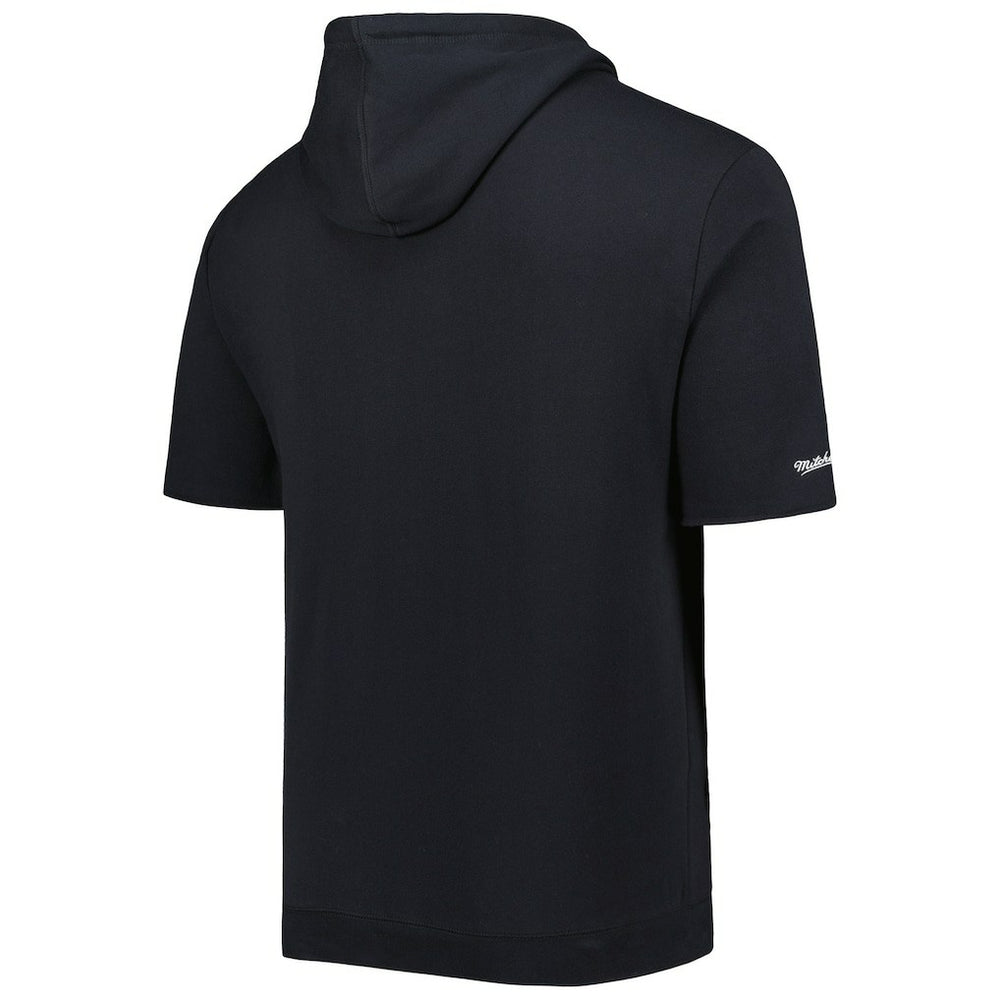 Las Vegas Raiders Washed Short Sleeve Pullover Hoodie - Black Hoodies