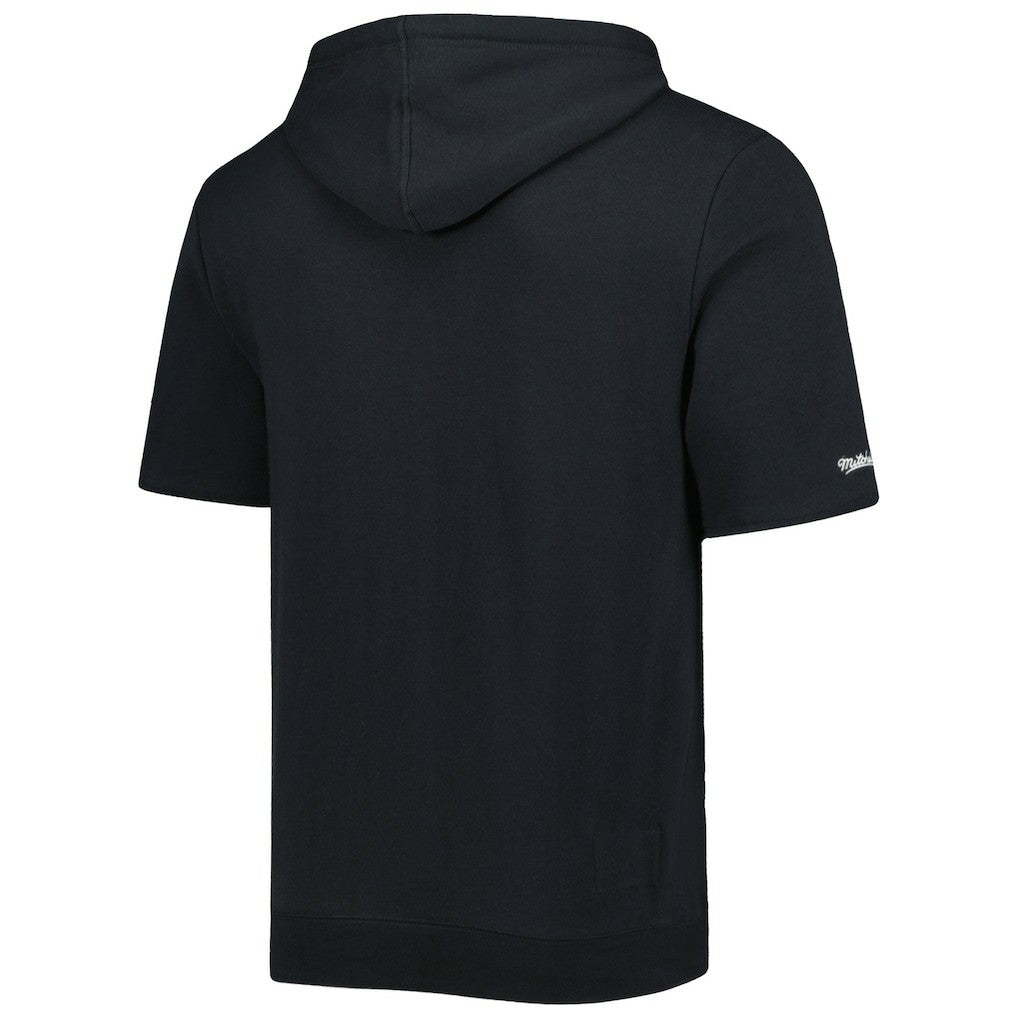 Pittsburgh Steelers Washed Short Sleeve Pullover Hoodie - Black Hoodies
