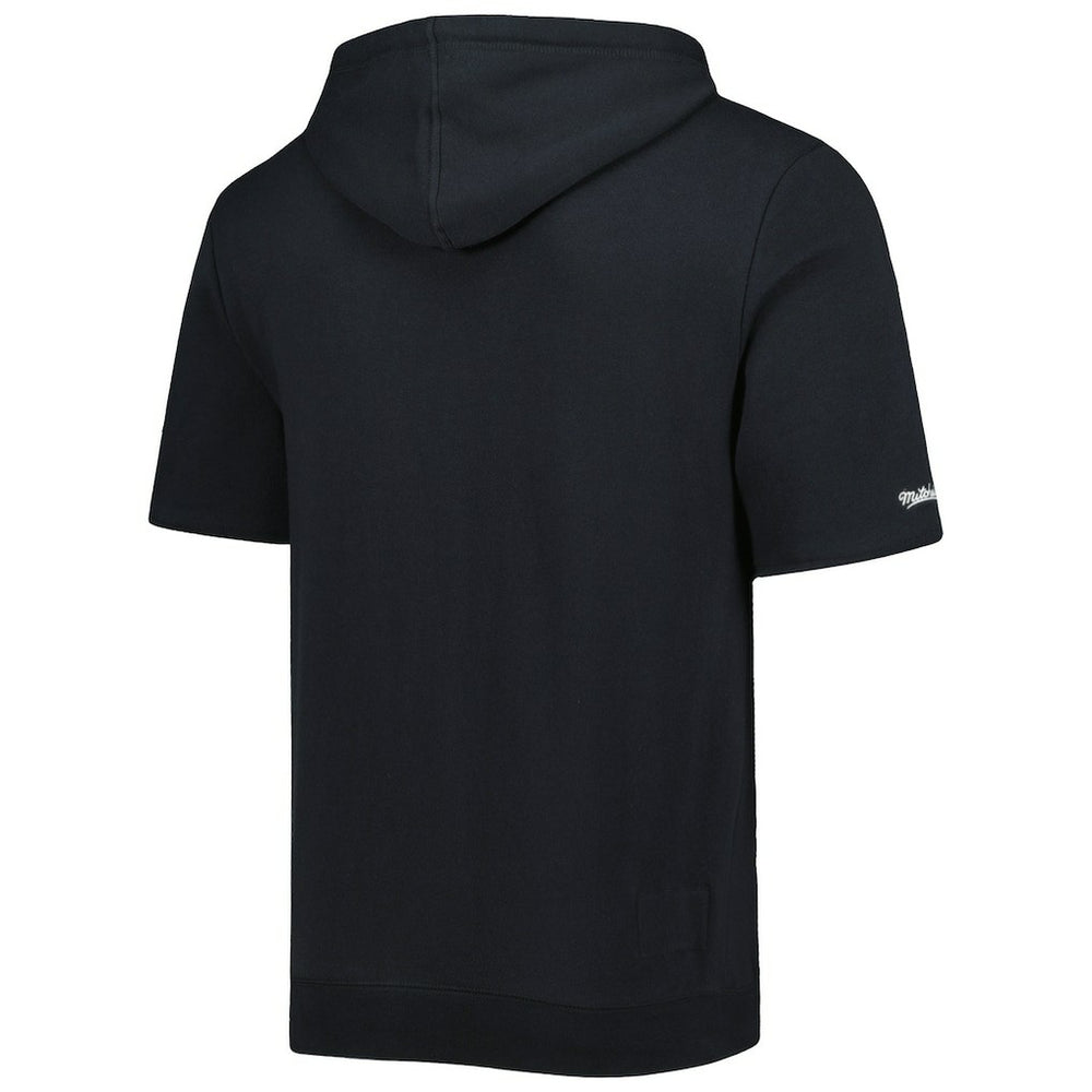 Pittsburgh Steelers Washed Short Sleeve Pullover Hoodie - Black Hoodies