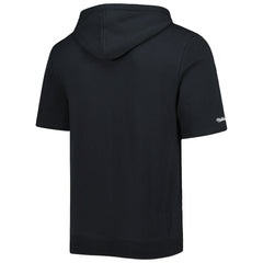 Pittsburgh Steelers Washed Short Sleeve Pullover Hoodie - Black Hoodies