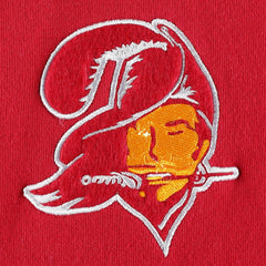 Tampa Bay Buccaneers Washed Short Sleeve Pullover Hoodie - Scarlet Hoodies