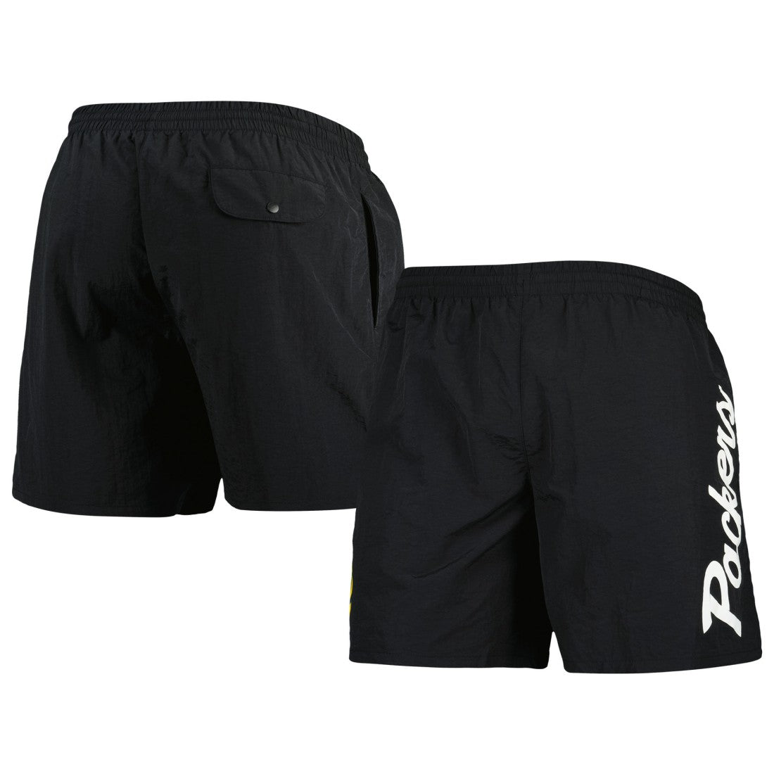Green Bay Packers Team Essentials Nylon Shorts - Black Shorts