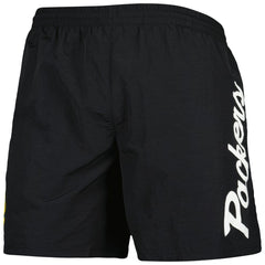 Green Bay Packers Team Essentials Nylon Shorts - Black Shorts