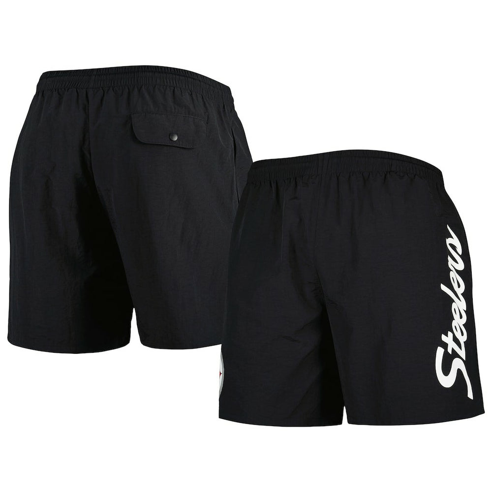 Pittsburgh Steelers Team Essentials Nylon Shorts - Black Shorts