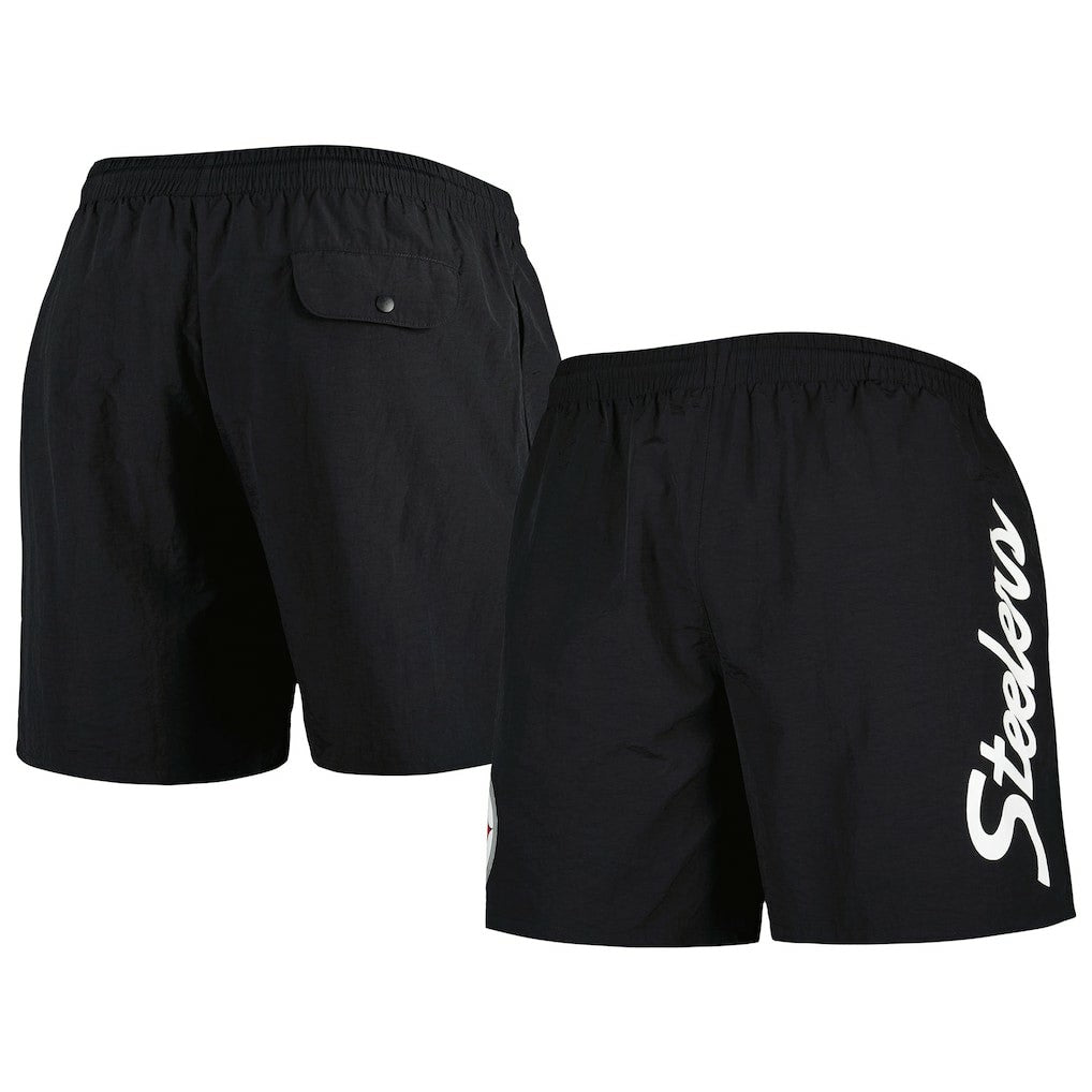 Pittsburgh Steelers Team Essentials Nylon Shorts - Black Shorts