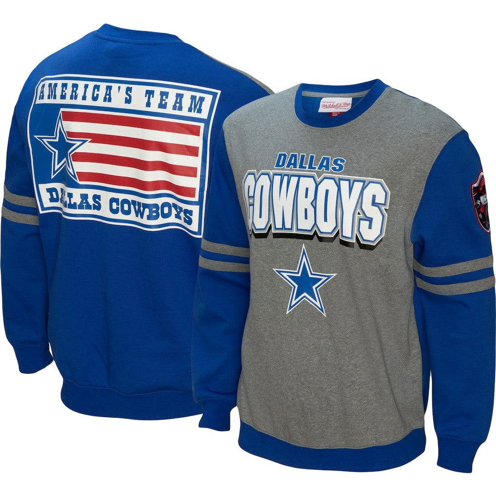 Dallas Cowboys All Over 2.0 Pullover Sweatshirt - Royal Pullover