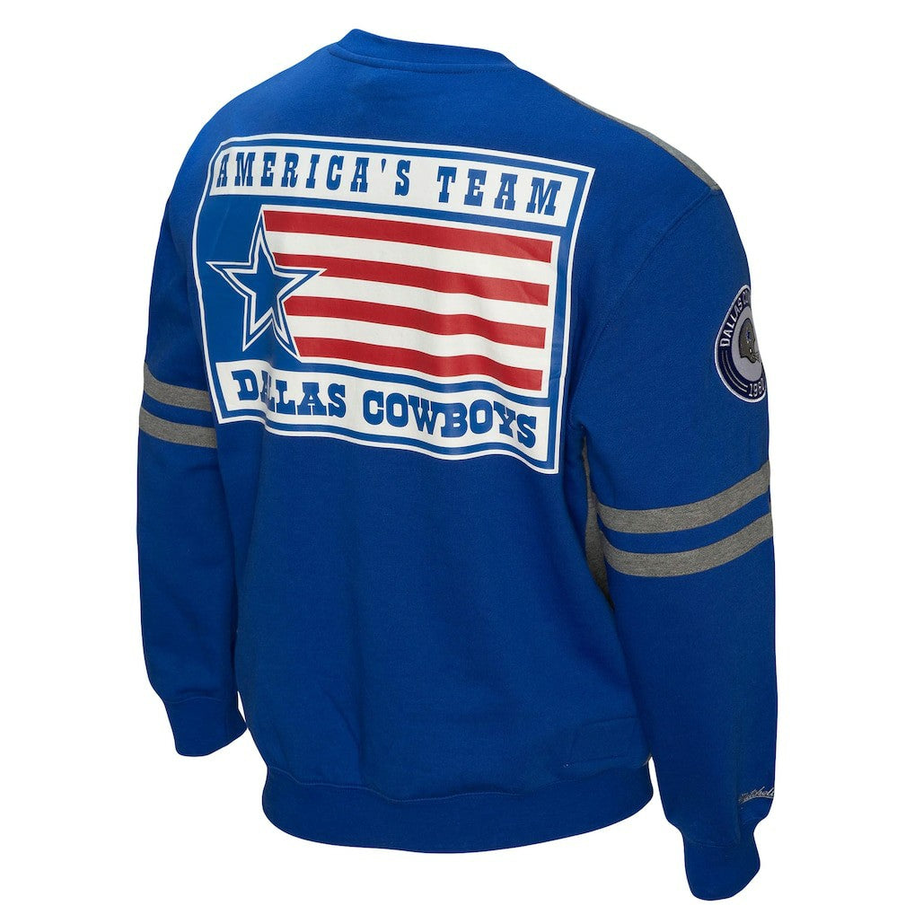 Dallas Cowboys All Over 2.0 Pullover Sweatshirt - Royal Pullover