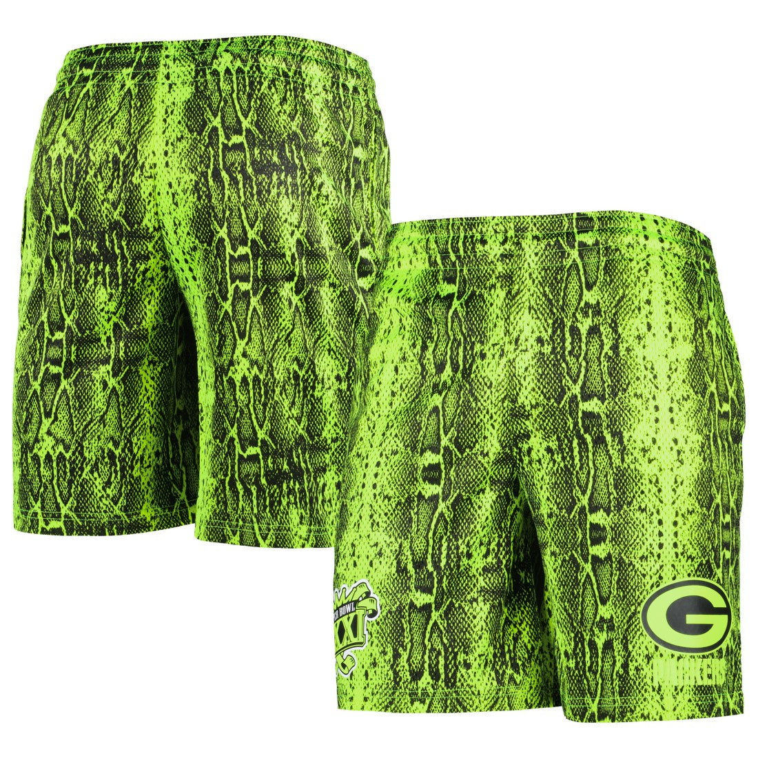 Green Bay Packers New Era Summer Pop Shorts - Neon Green Shorts