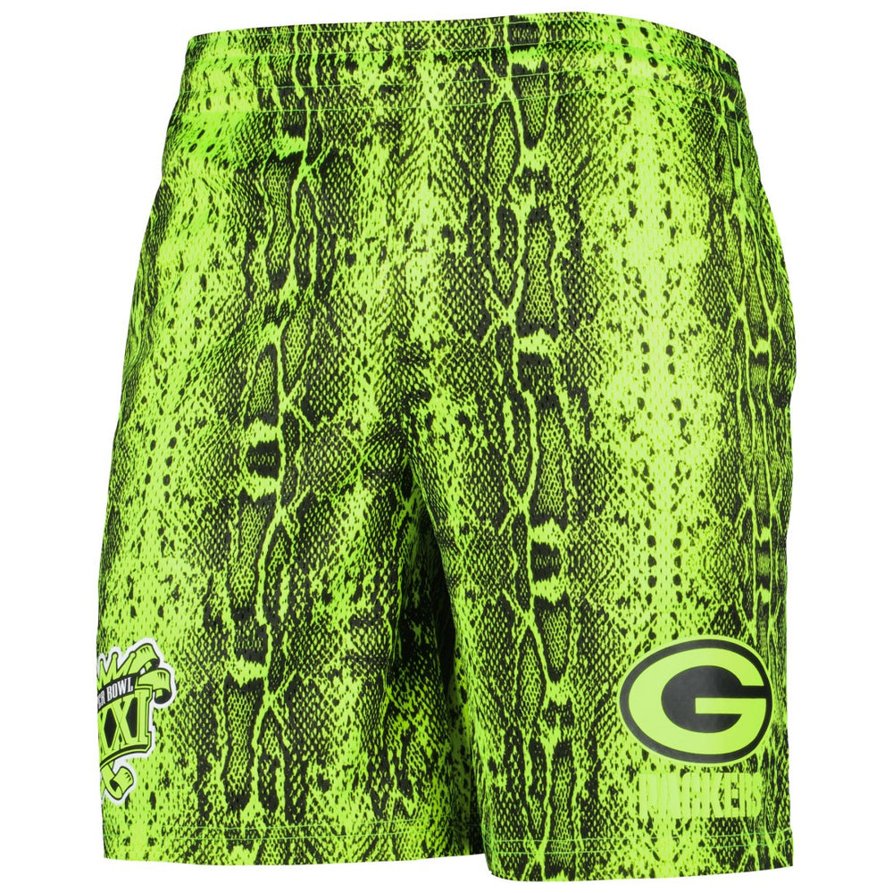 Green Bay Packers New Era Summer Pop Shorts - Neon Green Shorts