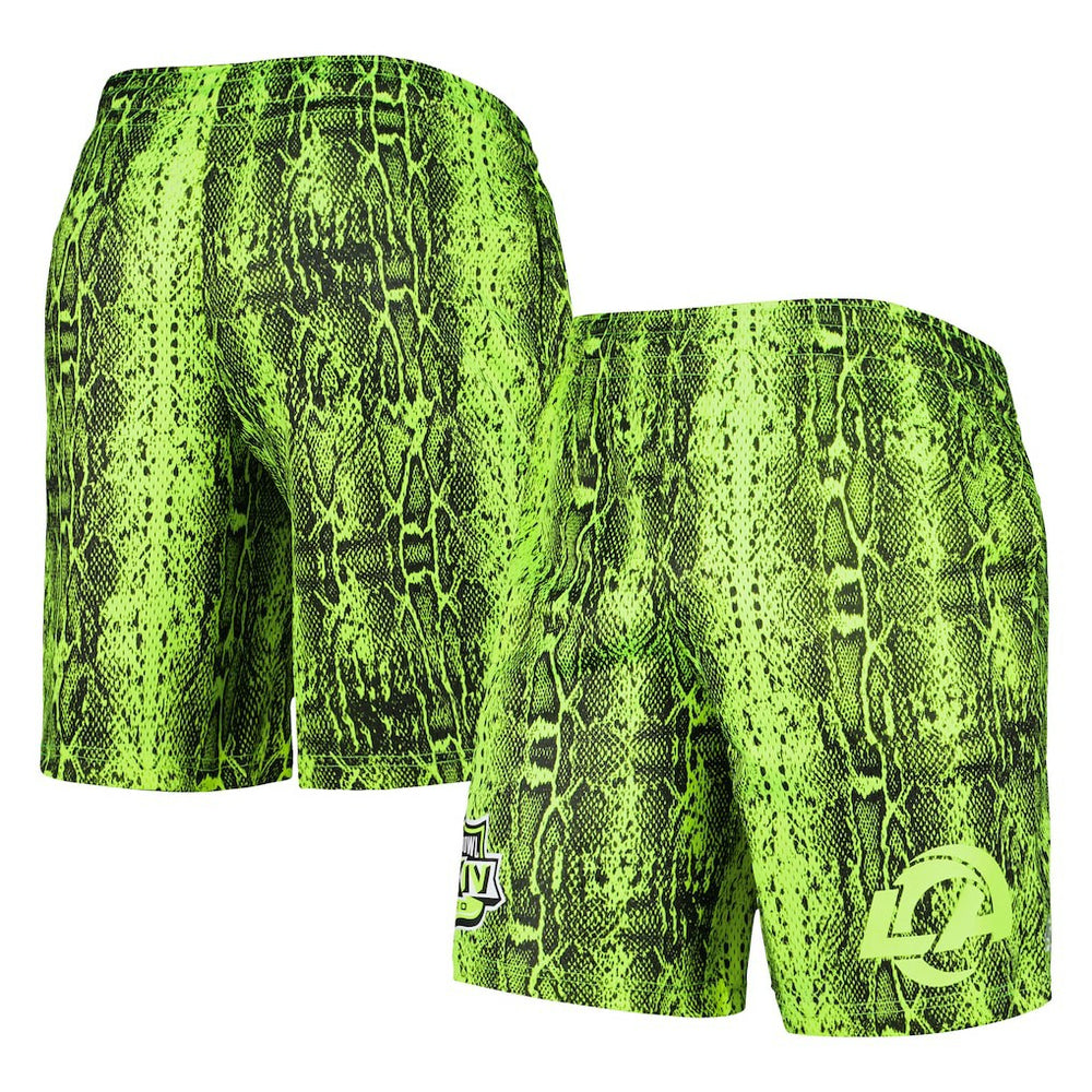 Los Angeles Rams New Era Summer Pop Shorts - Neon Green Shorts