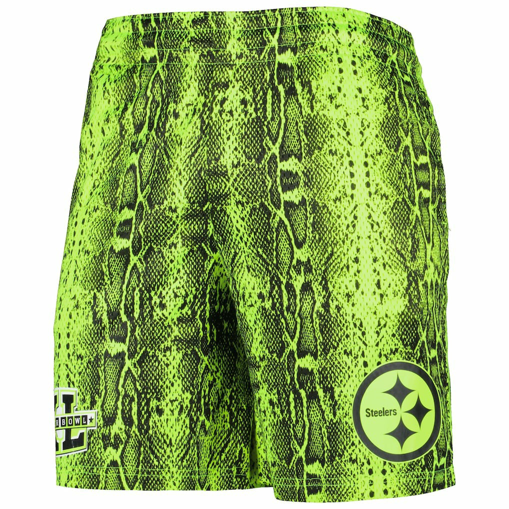 Pittsburgh Steelers New Era Summer Pop Shorts - Neon Green Shorts