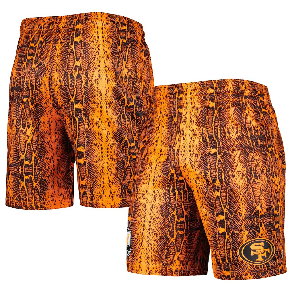 San Francisco 49ers New Era Summer Pop Shorts - Orange Shorts