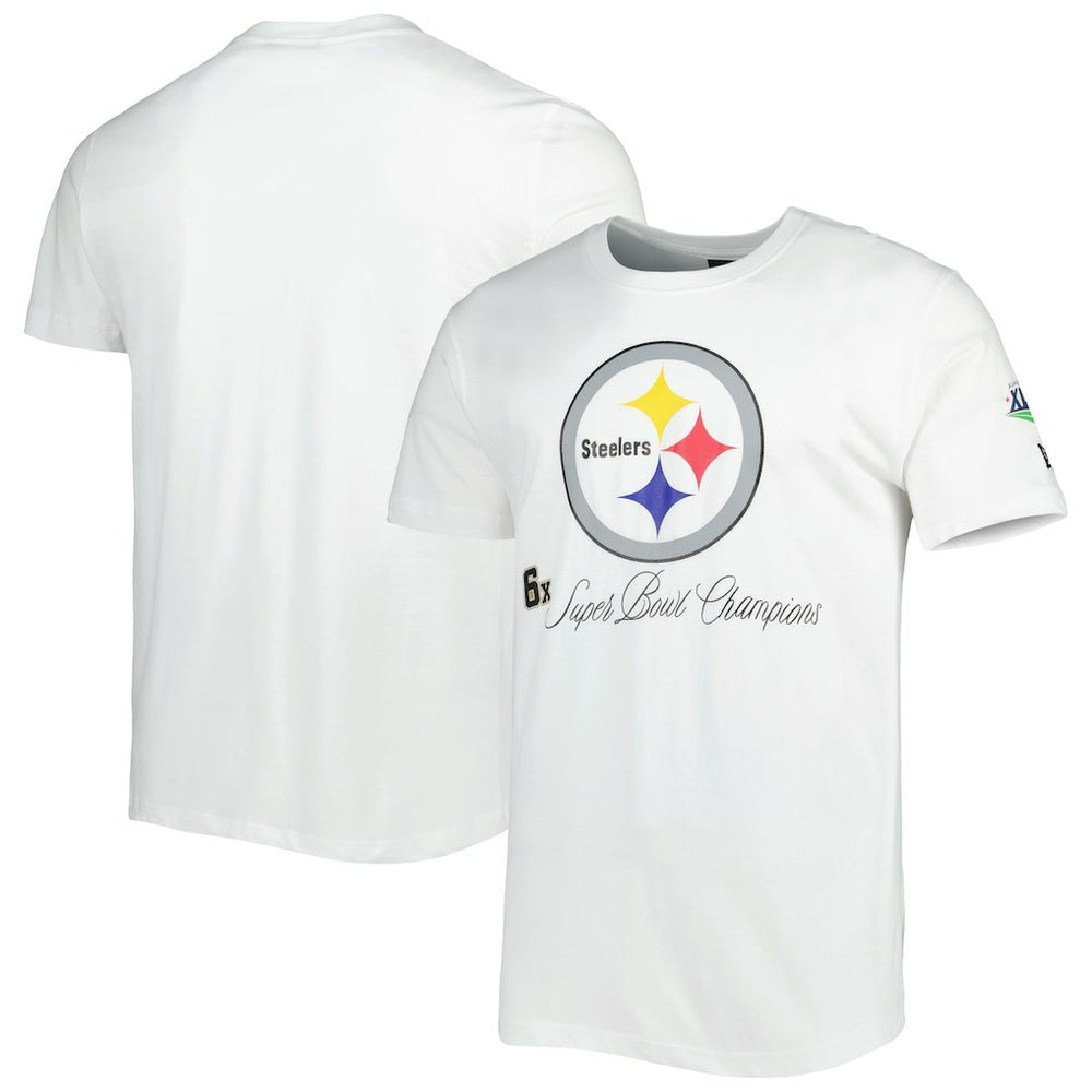 Pittsburgh Steelers New Era Historic Champs T-Shirt - White T-shirts