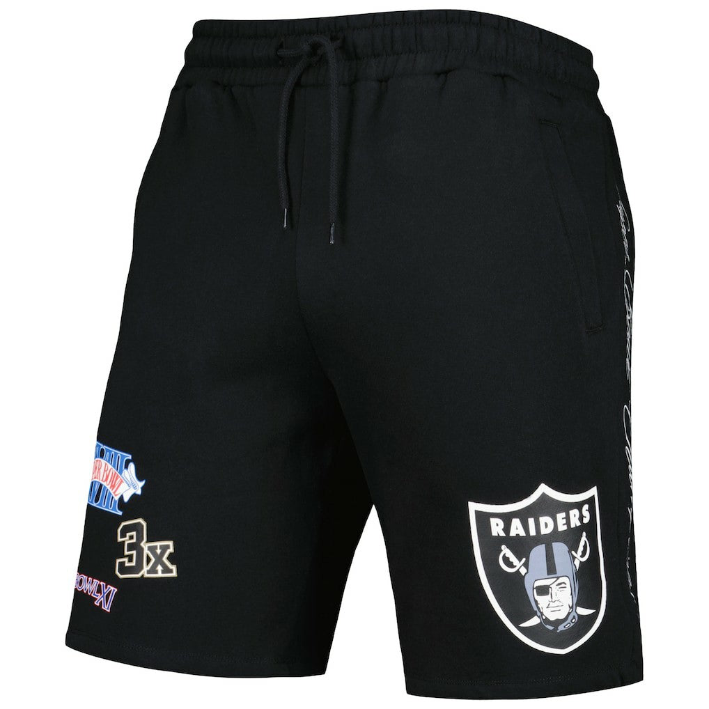 Las Vegas Raiders New Era Historic Champs Shorts - Black Shorts