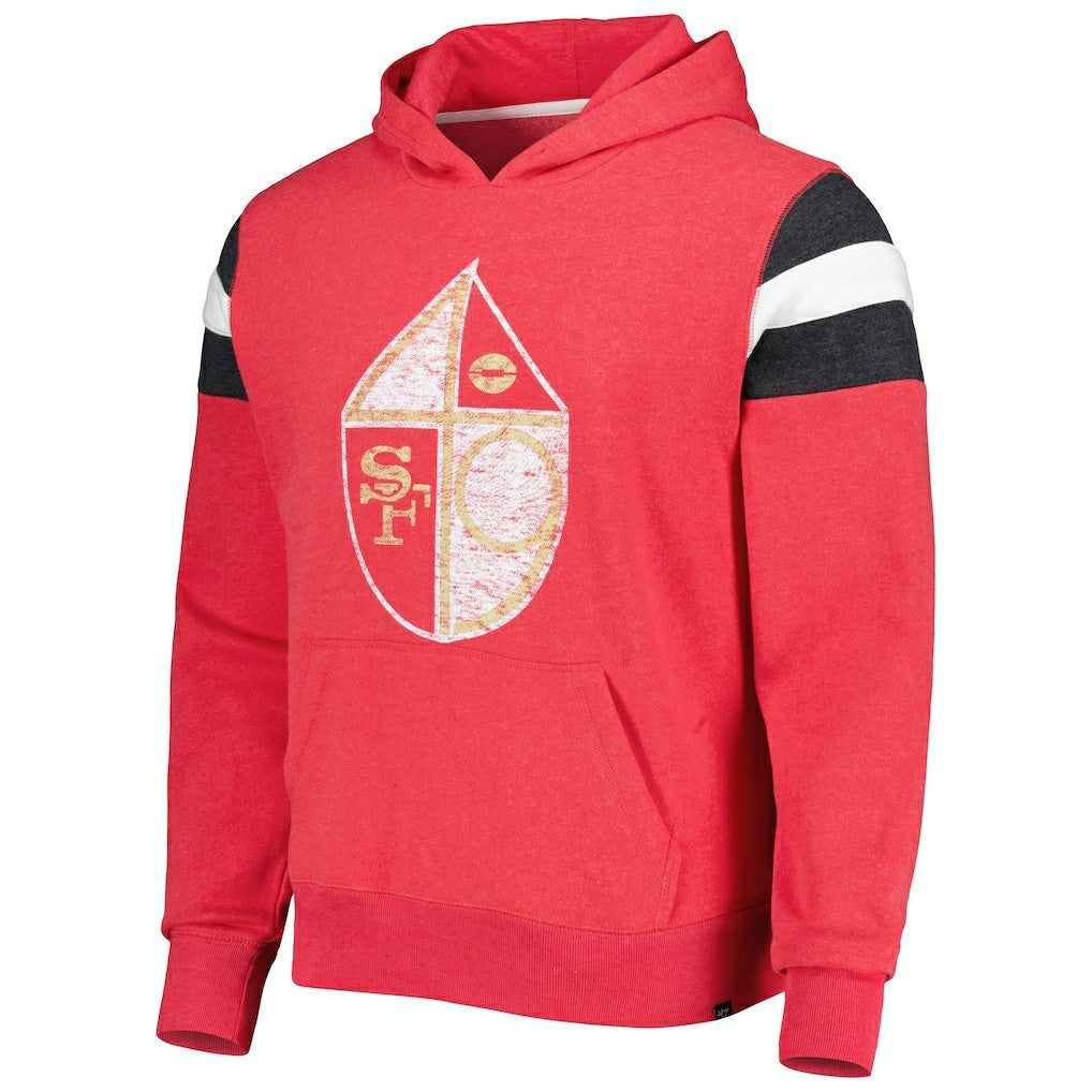 San Francisco 49ers '47 Legacy Premier Nico Pullover Hoodie - Scarlet Hoodies