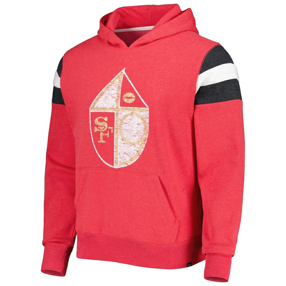 San Francisco 49ers '47 Legacy Premier Nico Pullover Hoodie - Scarlet Hoodies