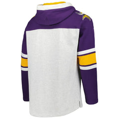 Minnesota Vikings '47 Gridiron Lace-Up Pullover Hoodie - Heather Gray Hoodies