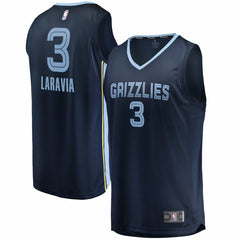 Jake LaRavia Memphis Grizzlies Fast Break Replica Player Jersey Icon Edition Navy - Fanatics