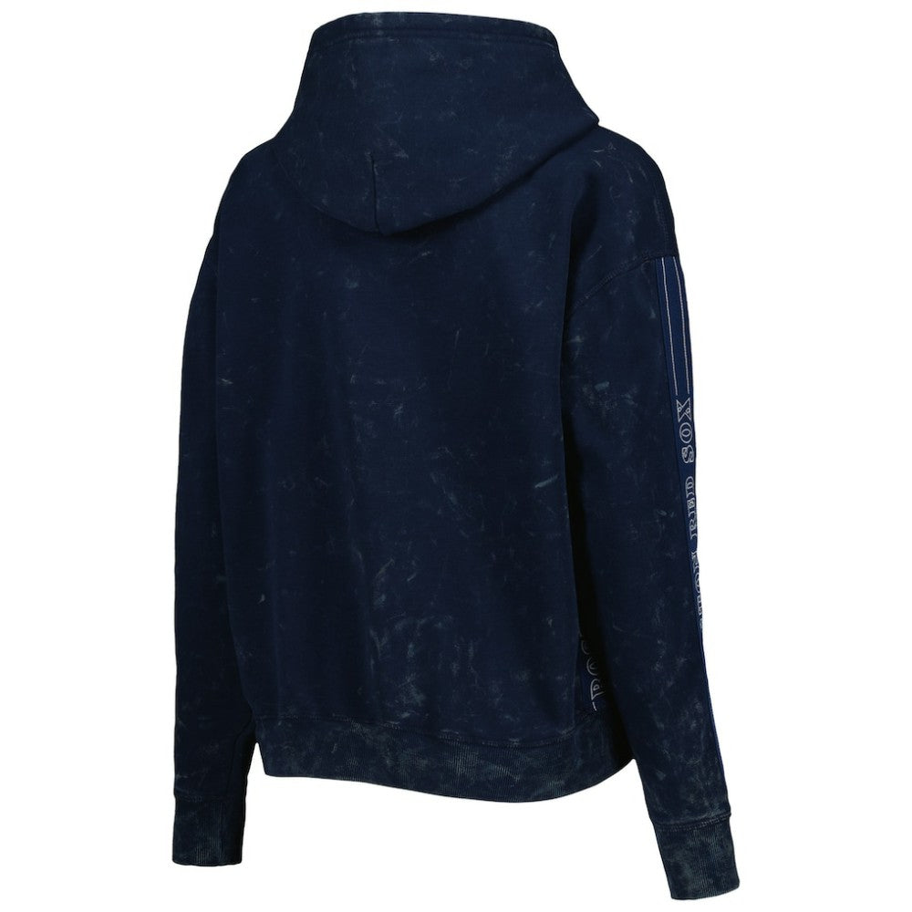 Boston Red Sox The Wild Collective Women's Marble Pullover Hoodie - Navy Hoodies