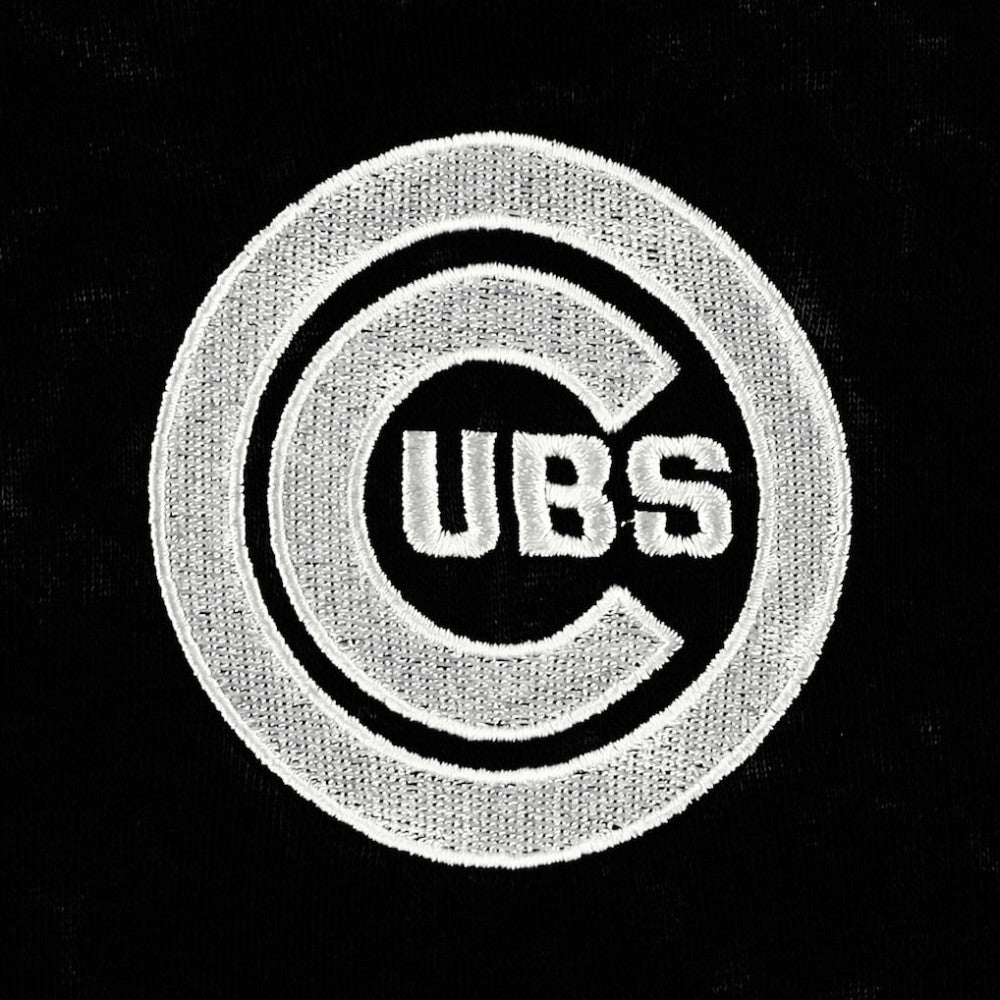 Chicago Cubs The Wild Collective Women's Marble Pullover Hoodie - Black Hoodies
