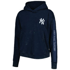 New York Yankees The Wild Collective Women's Marble Pullover Hoodie - Navy Hoodies