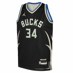 Giannis Antetokounmpo Milwaukee Bucks Jordan Brand Youth Swingman Jersey Statement Edition Black