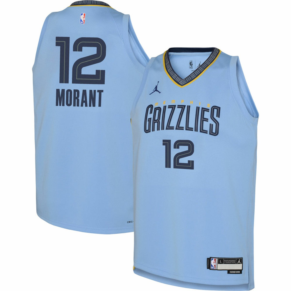 Ja Morant Memphis Grizzlies Jordan Brand Youth Swingman Jersey Statement Edition Light Blue outlet