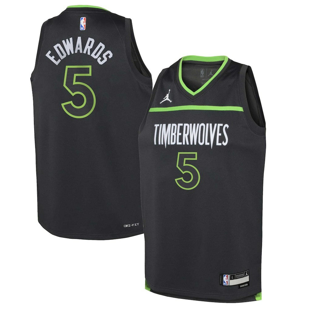 Anthony Edwards Minnesota Timberwolves Jordan Brand Youth Swingman Jersey Statement Edition Black