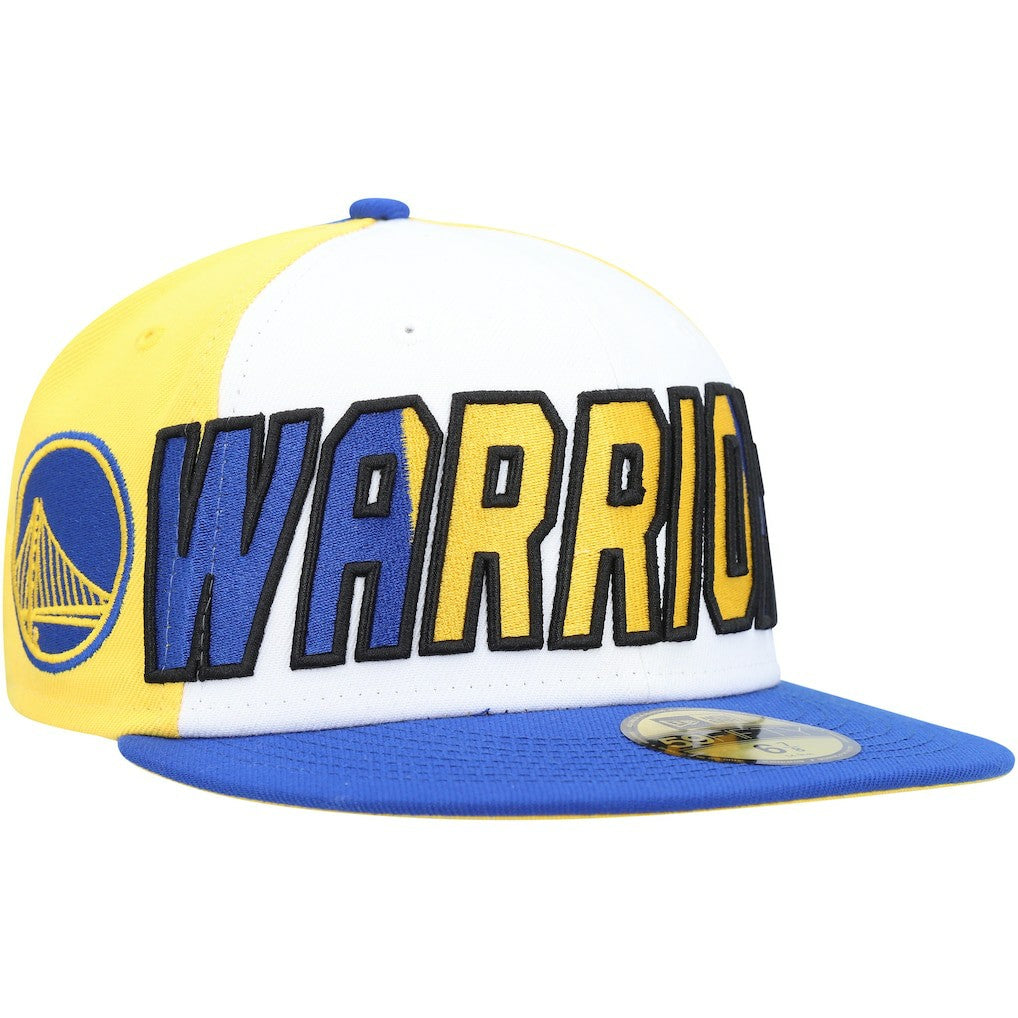 Golden State Warriors Back Half 9FIFTY Fitted Hat White/Royal - New Era