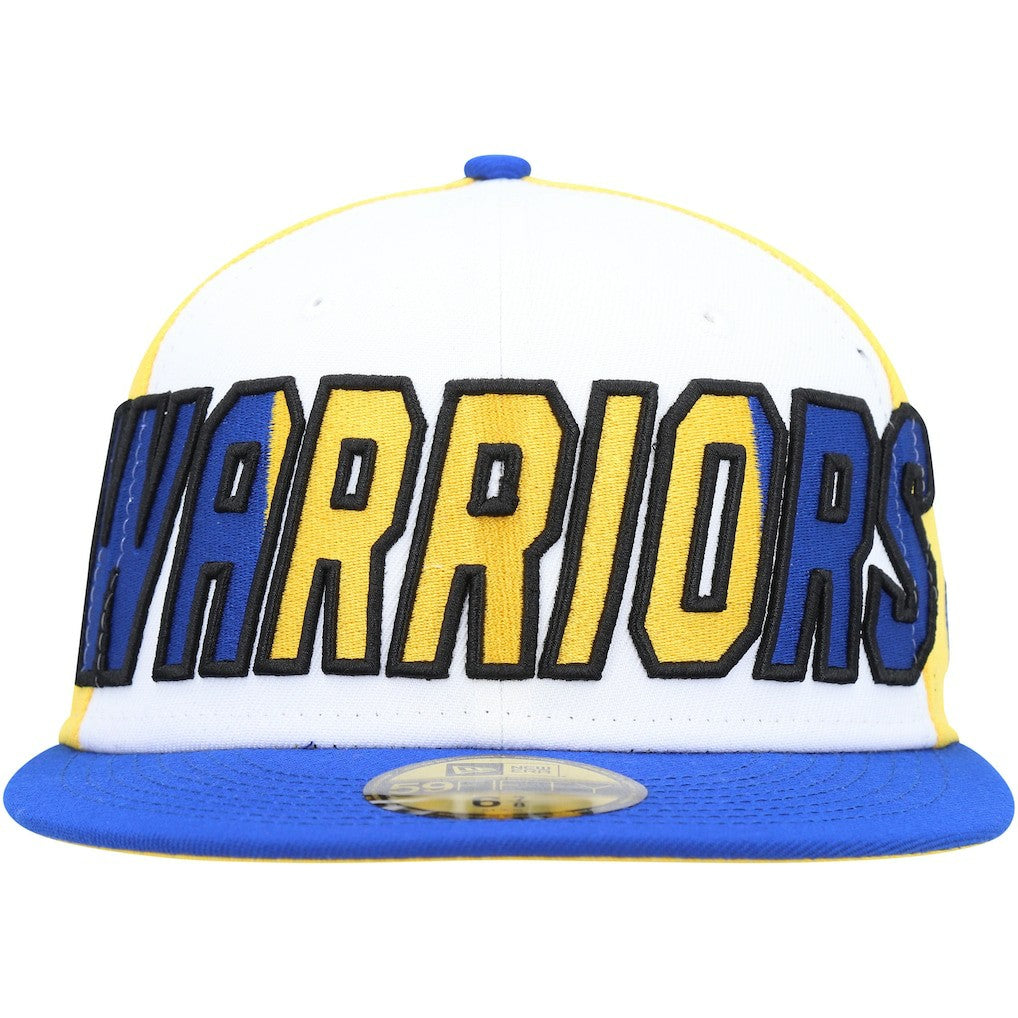 Golden State Warriors Back Half 9FIFTY Fitted Hat White/Royal - New Era