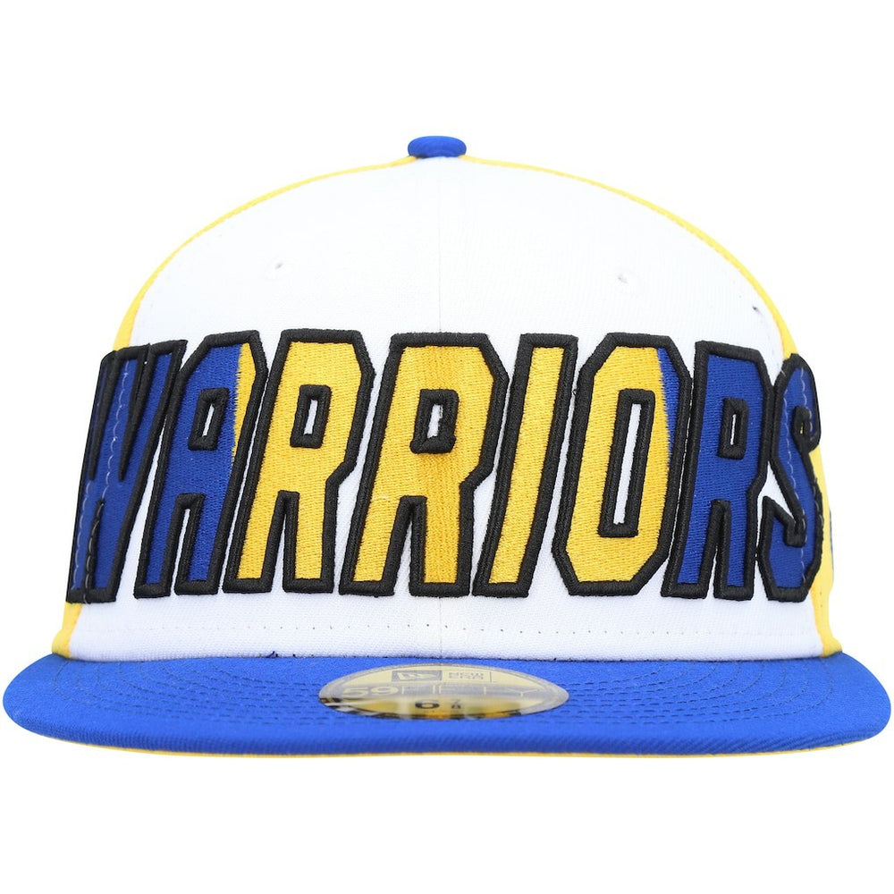Golden State Warriors Back Half 9FIFTY Fitted Hat White/Royal - New Era
