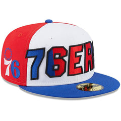 Philadelphia 76ers Back Half 9FIFTY Fitted Hat White/Royal - New Era outlet