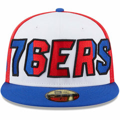 Philadelphia 76ers Back Half 9FIFTY Fitted Hat White/Royal - New Era outlet