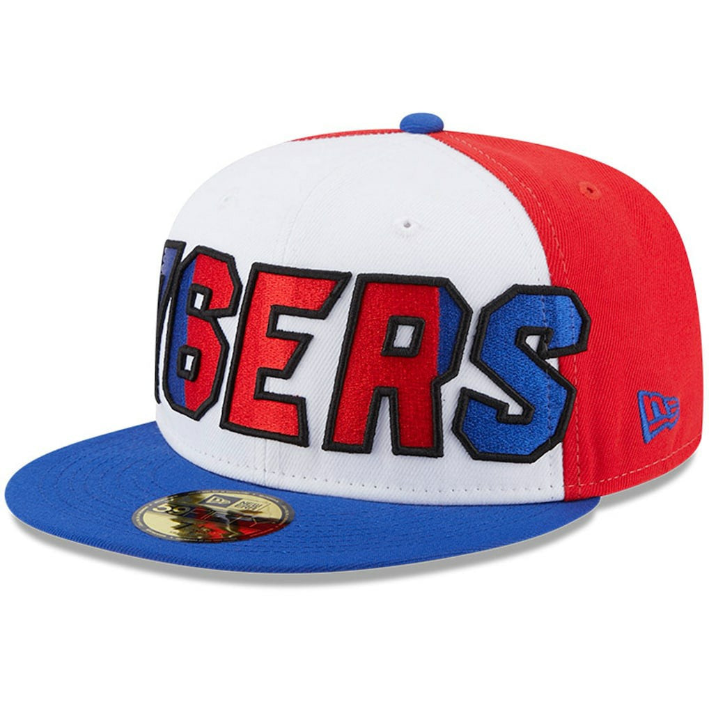 Philadelphia 76ers Back Half 9FIFTY Fitted Hat White/Royal - New Era outlet