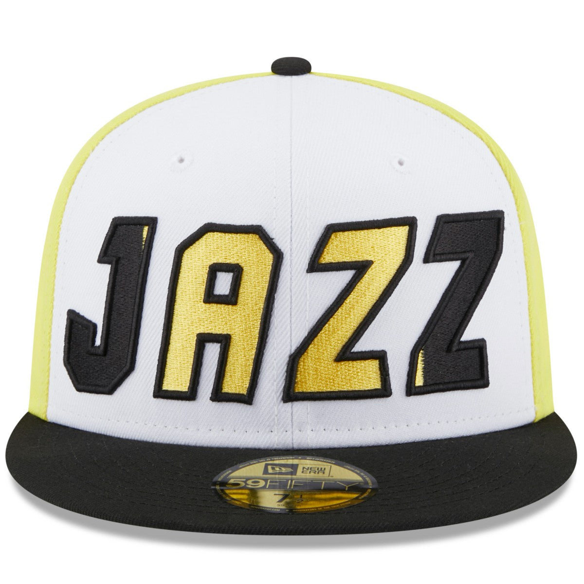 Utah Jazz Back Half 59FIFTY Fitted Hat White/Black - New Era