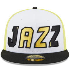Utah Jazz Back Half 59FIFTY Fitted Hat White/Black - New Era