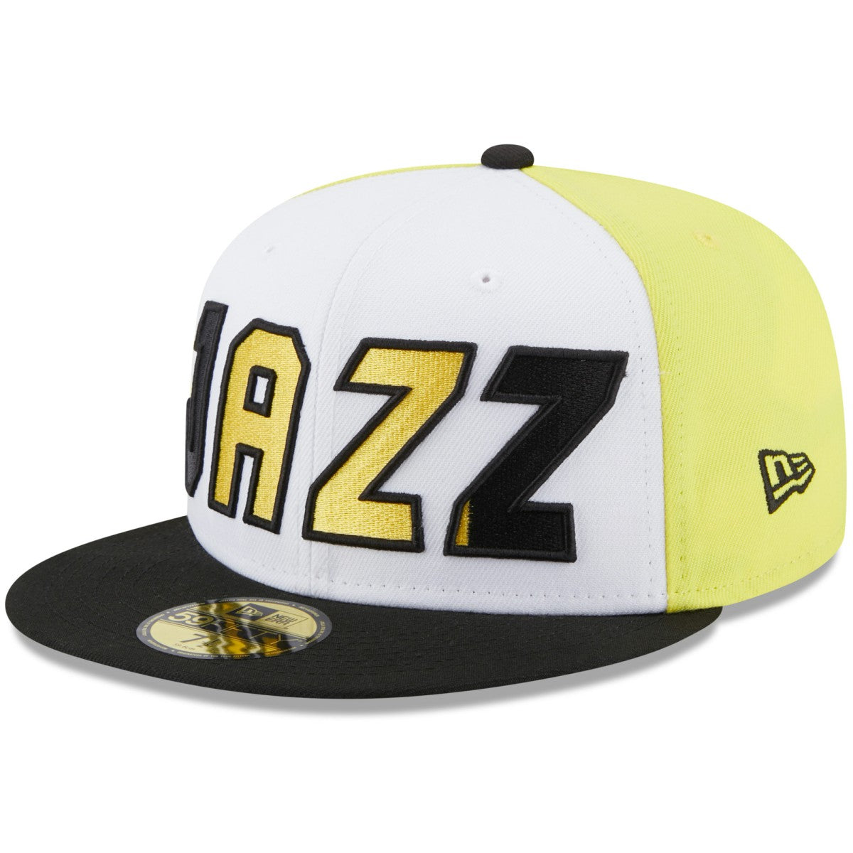 Utah Jazz Back Half 59FIFTY Fitted Hat White/Black - New Era