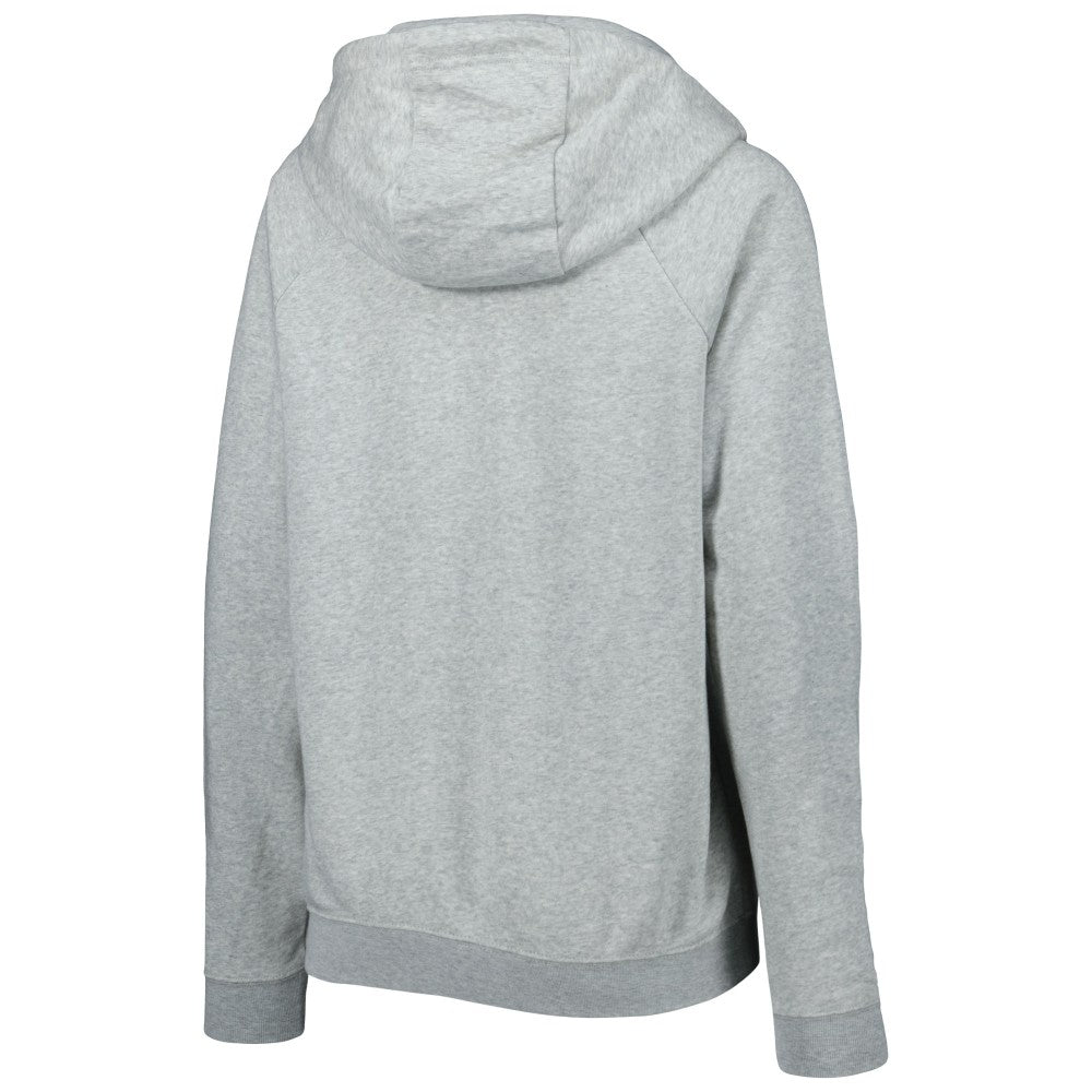 England National Team Women's Lockup Varsity Fleece Raglan Pullover Hoodie Heather Gray - Nike sale