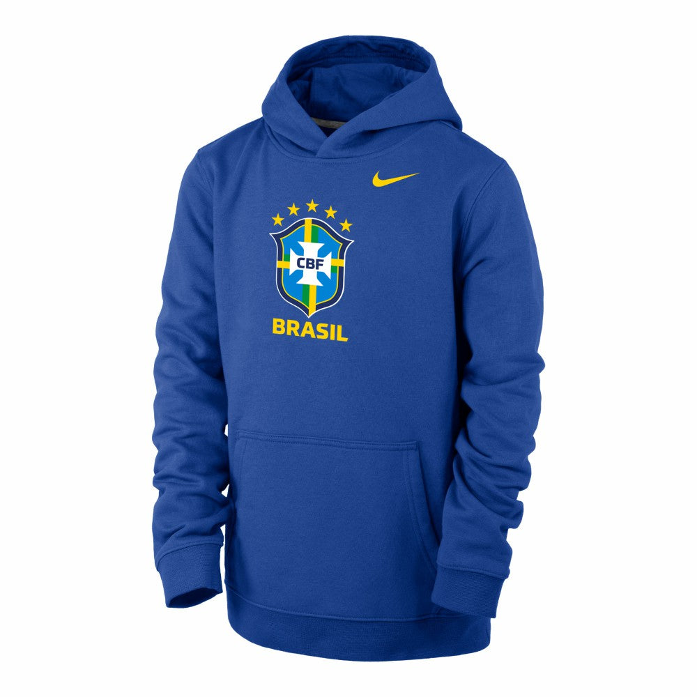 Brazil National Team Youth Club Fleece Pullover Hoodie Royal - Nike online