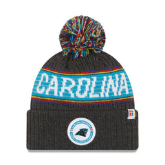 Carolina Panthers New Era 2022 Greg Olsen x Atrium Health Levine Children's Hospital Pom Knit Hat - Heather Charcoal Hats