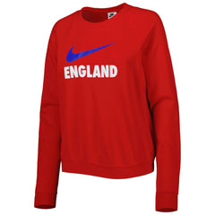 England National Team Women's Lockup Varsity Tri-Blend Raglan Pullover Sweatshirt Red - Nike for sale