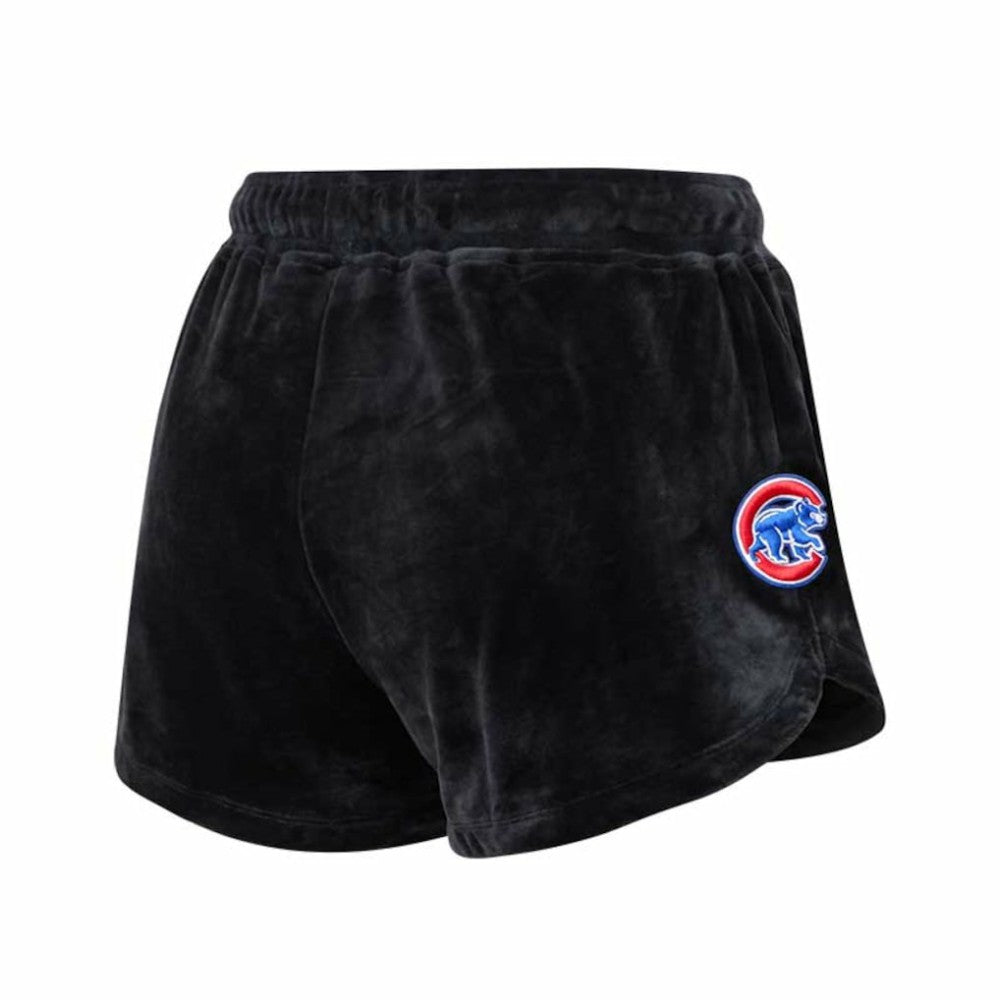 Chicago Cubs Pro Standard Women's Classic Velour Lounge Shorts - Black Shorts