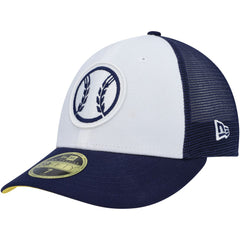 Milwaukee Brewers New Era 2023 On-Field Batting Practice Low Profile 59FIFTY Fitted Hat - White/Navy Hats