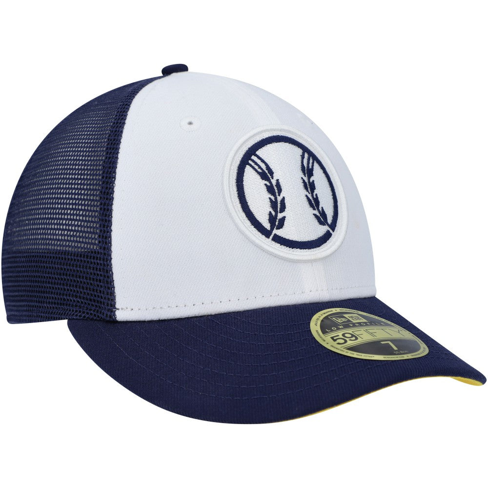 Milwaukee Brewers New Era 2023 On-Field Batting Practice Low Profile 59FIFTY Fitted Hat - White/Navy Hats