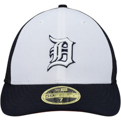 Detroit Tigers New Era 2023 On-Field Batting Practice Low Profile 59FIFTY Fitted Hat - White/Navy Hats