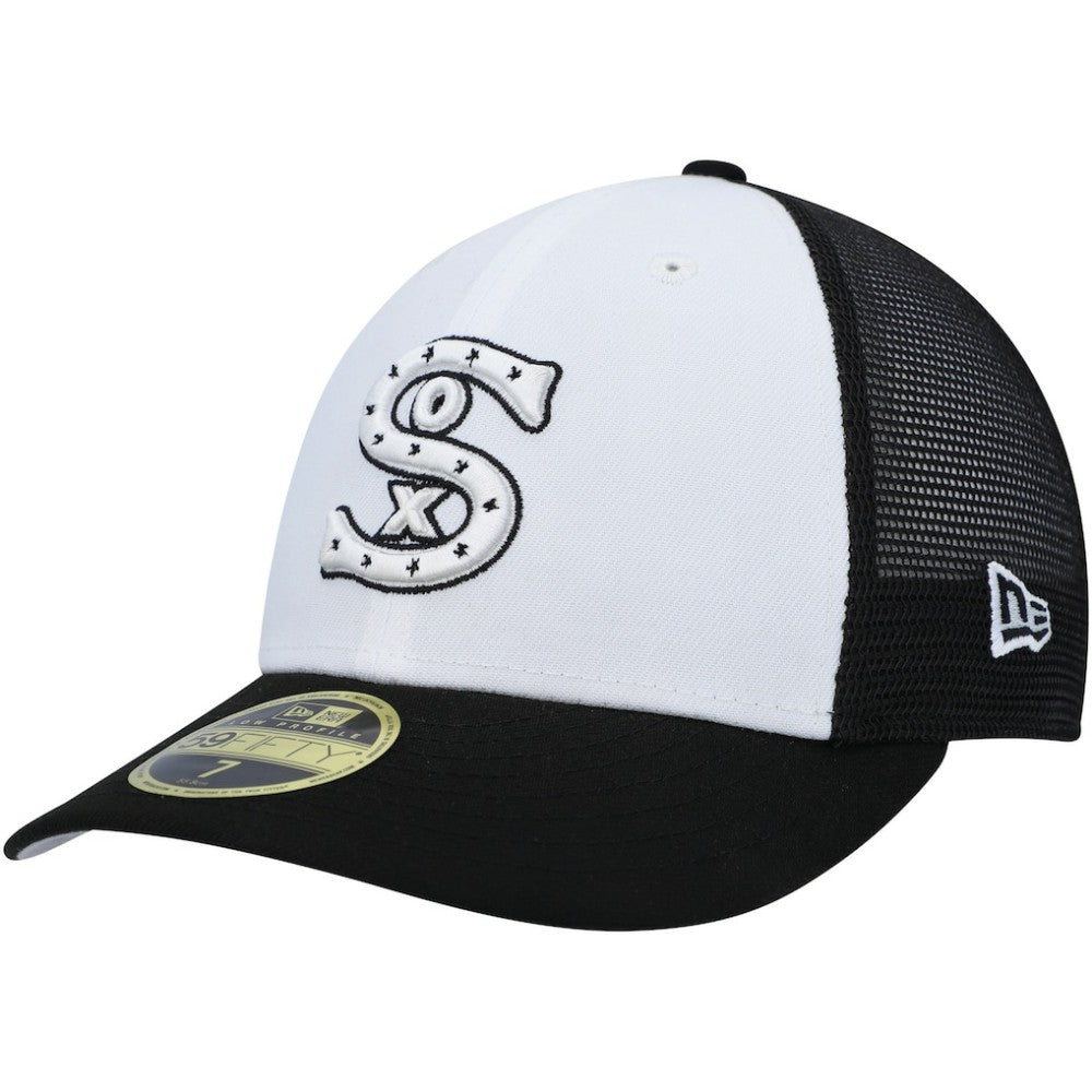 Chicago White Sox New Era 2023 On-Field Batting Practice Low Profile 59FIFTY Fitted Hat - White/Black Hats