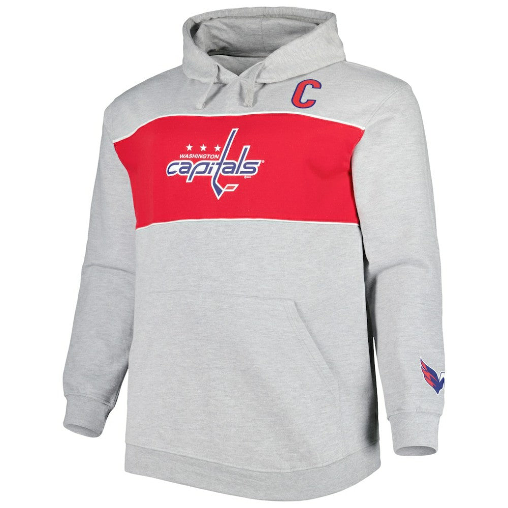 Alexander Ovechkin Washington Capitals Big & Tall Player Pullover Hoodie - Heather Gray | US 4992920