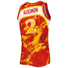 Stacey Augmon Atlanta Hawks 1991/92 Hardwood Classics Marble Swingman Jersey Red - Mitchell & Ness